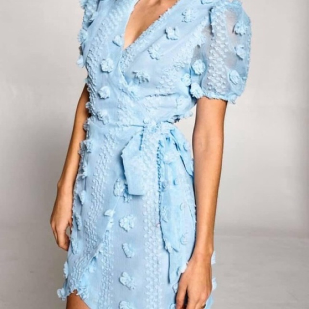 Strut & Bolt Blue Wrap Dress